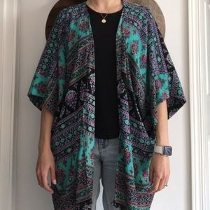 Multicolored kimono